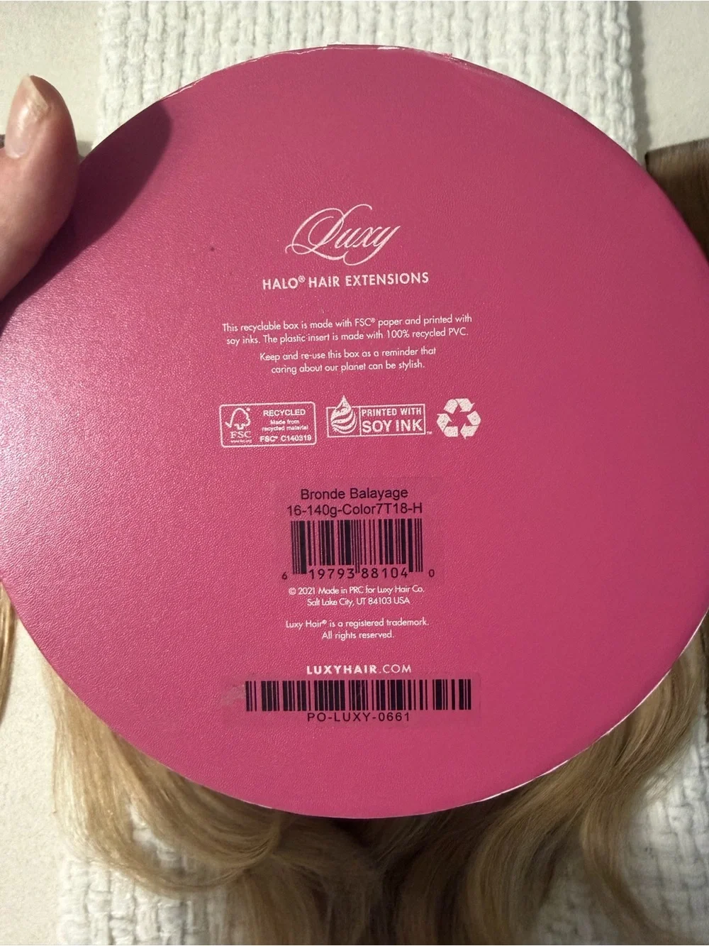 Luxy Hair Halo Extensions 16 inch Bronde Balayage